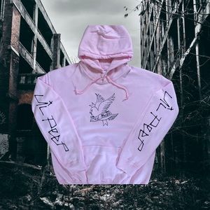 Gildan Pink Hoodie with Black Graphics